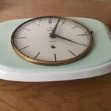 Vintage mint green earthenware clock