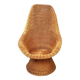 Fauteuil vintage en osier tressé
