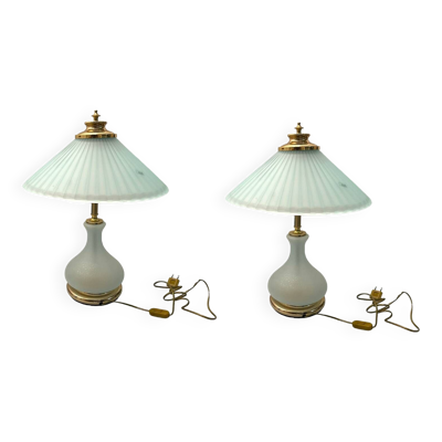 Lampes de table en verre de Murano Set de 2