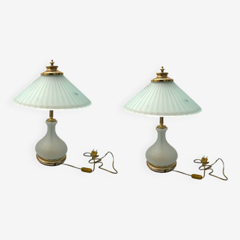 Murano Glass Table lamps Set of 2