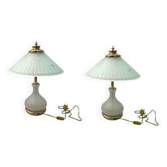 Murano Glass Table lamps Set of 2