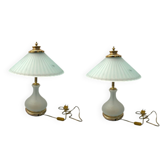 Lampes de table en verre de Murano Set de 2