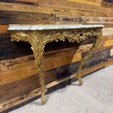 Gilded wooden console table – 1960s