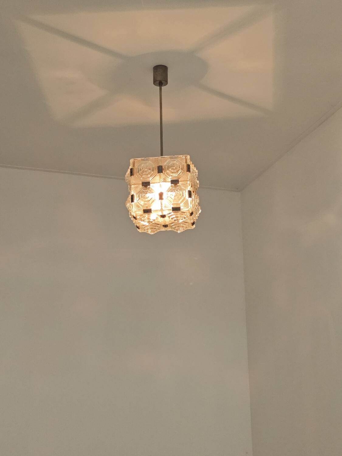 Pyramid chandelier by Jaroslav Bejvl for Preciosa, Kamenicky Senov 1967