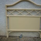 Wicker and bamboo headboard