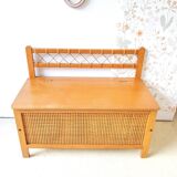 Rattan toy box bench