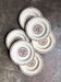 6 Gien soup plates in ecru and brown ironstone