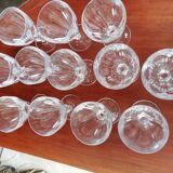 12 verre à von de style Harcourt En cristzl
