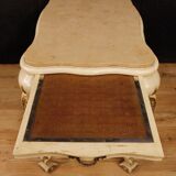 Dutch lacquered and gilded table with marble top