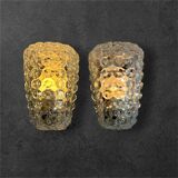 Helena Tynell Glashütte Limburg 1960 vintage Germany wall lights x2