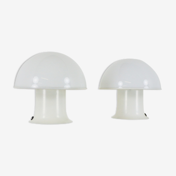 Pair of vintage mushroom table lights by Dijkstra Lampen, 1970s