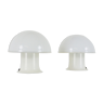 Paire de lampes vintage table champignon par Dijkstra Lampen années 1970