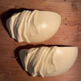 Pair of wall lamp painted plaster classiqus style