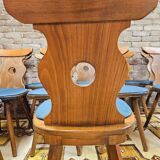Set of 12 bistrot chairs 70' vintage