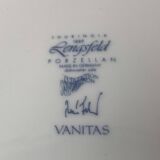 Vintage Postmodern Porcelain Plate with Subsidy Decor by René Fehr for Lengsfeld Porcelain, 1990s