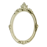 Oval frame in white wood