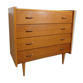 Commode vintage des années 60 chêne clair
