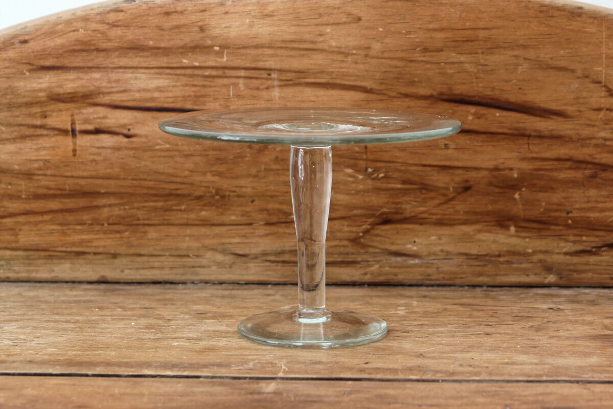 Blown glass cake display