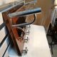 Art Deco wall rack - wood and chrome - vintage