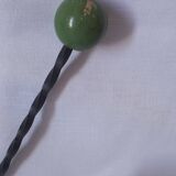 Vintage metal and wooden ball coat rack