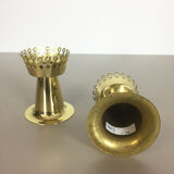Set of 2 original 1960s nos brass candleholder made by Hans-Agne Jakobsson AB, Sweden