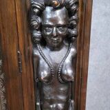 Bibliothéque Italienne a cariatides style Renaissance en bois noirci