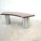 Italian walnut and chrome desk