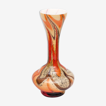 Orange Murano vase by Carlo Moretti