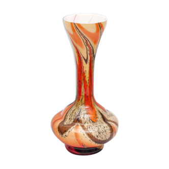 Vase Murano orange par Carlo Moretti