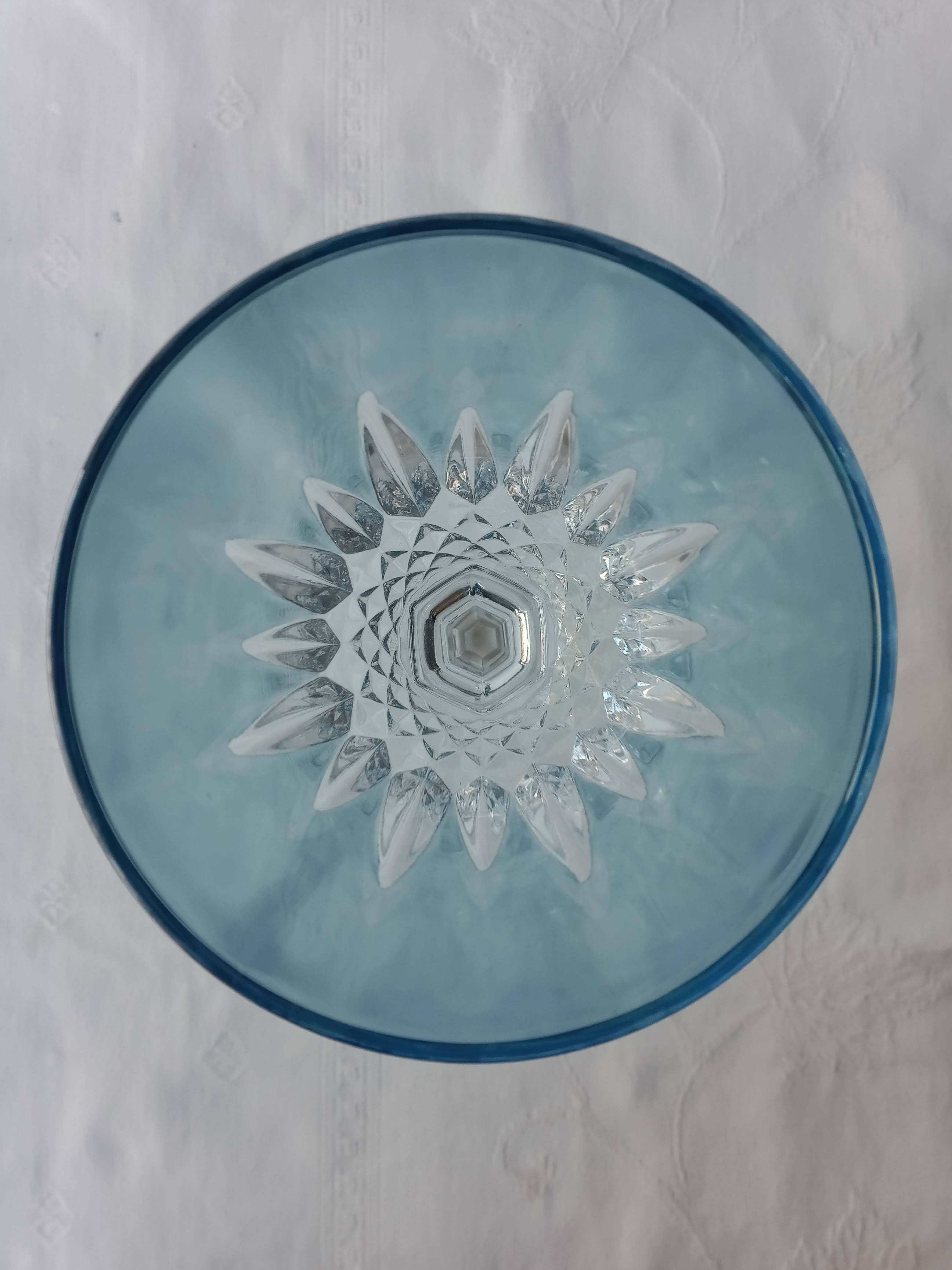 Colored crystal foot glasses