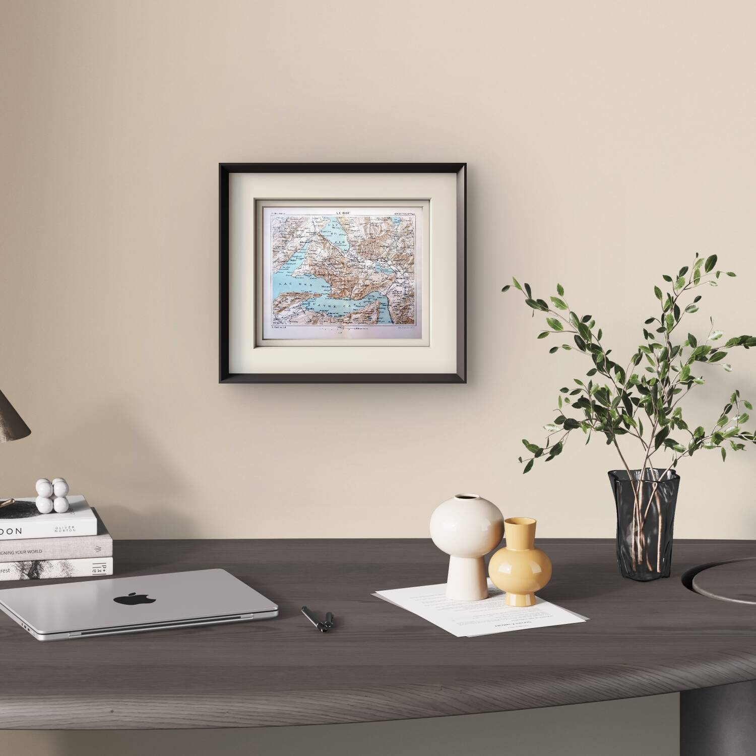 Printed in 1844, Le Rigi, Switzerland.