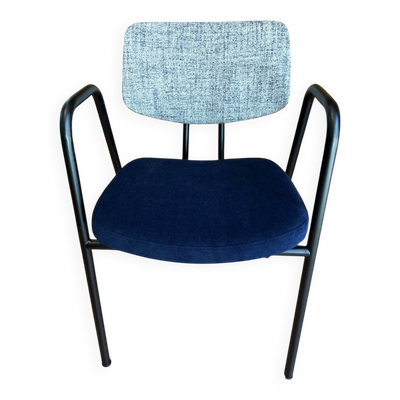 Fauteuil Stella en métal et tissu