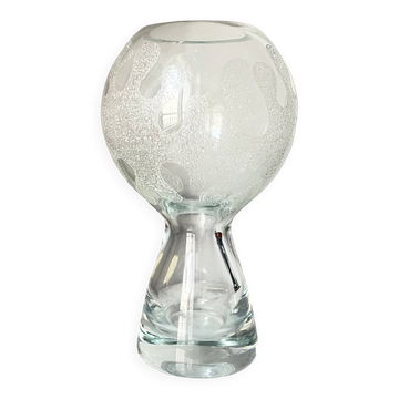 Vintage Art Glass Vase by Marita Voigt for Ilmenau, DDR East Germany
