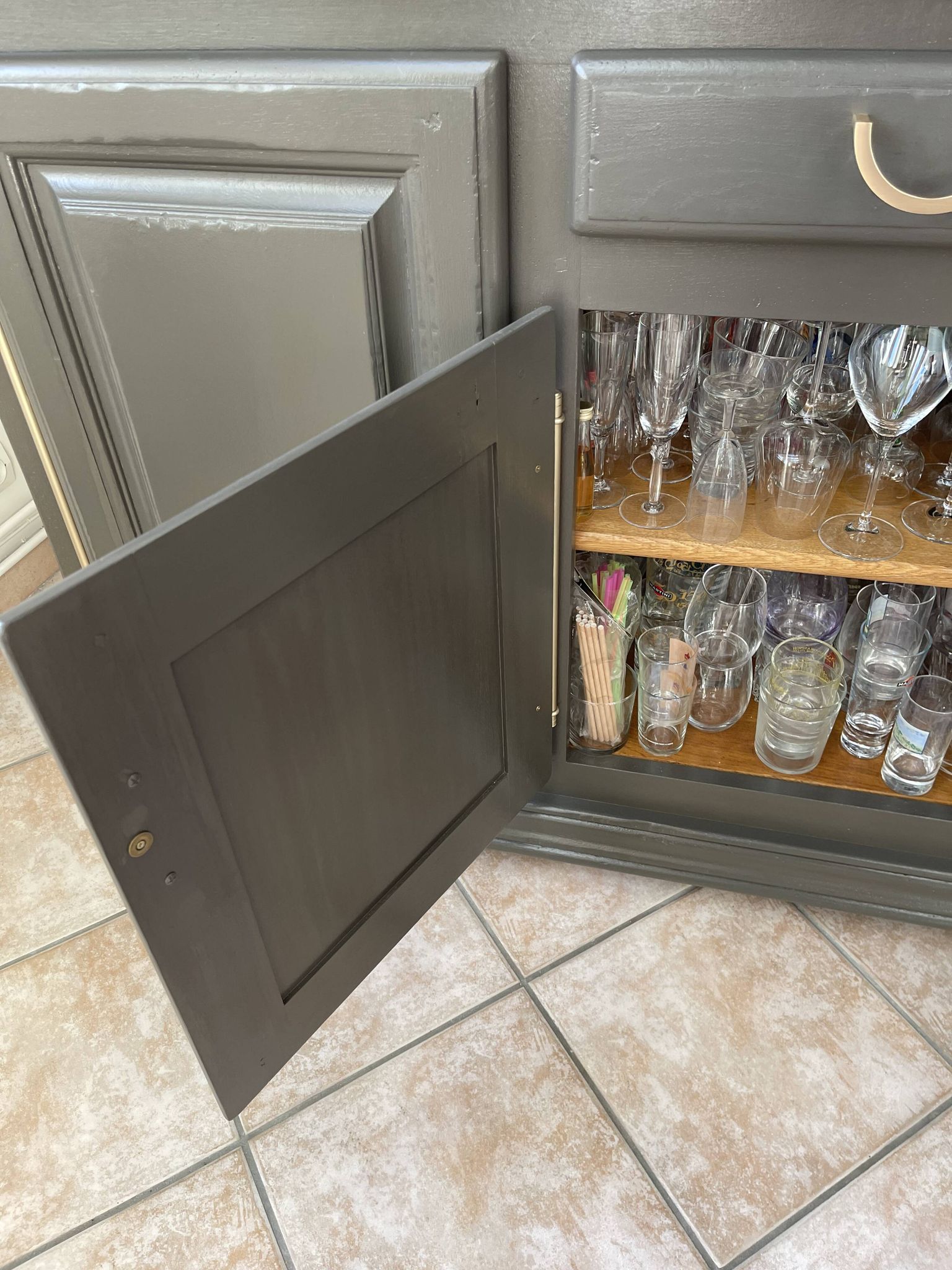 Vintage oak buffet refurbished