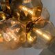 Vintage German wall or ceiling lamp from the space age in chrome and glass by Motoko Ishii for Staff, 1970s.