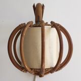 Wall lamp in rattan from the 50