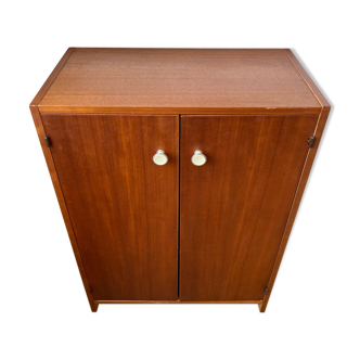 60's wooden shoe cabinet