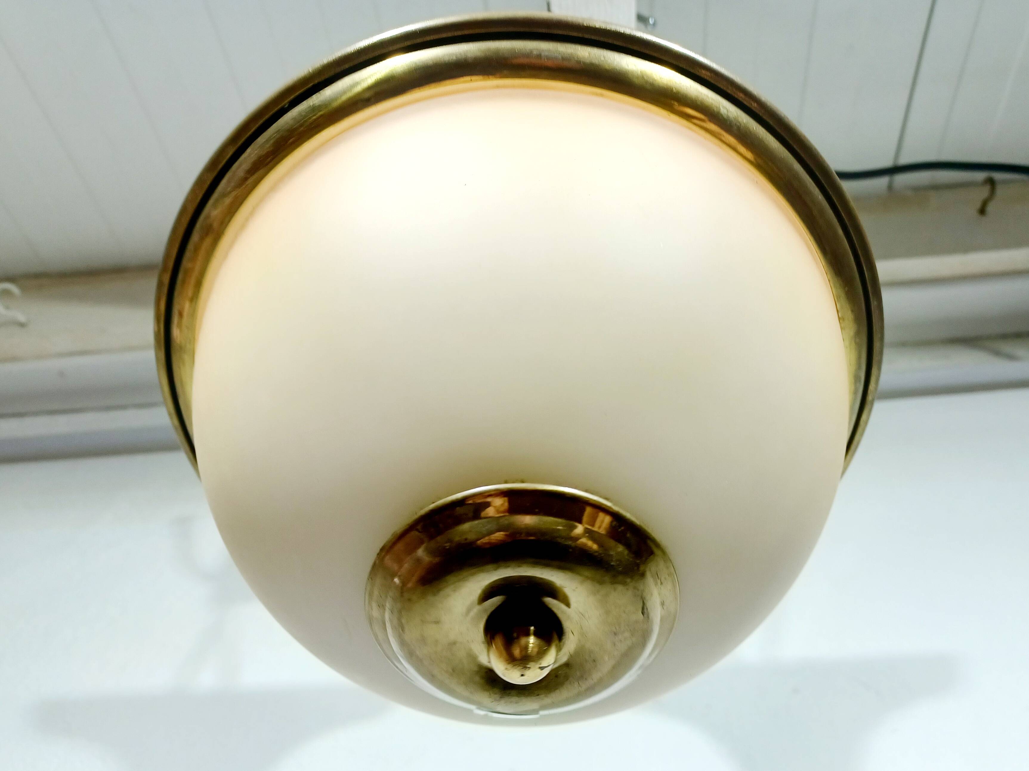 2-light brass ceiling light