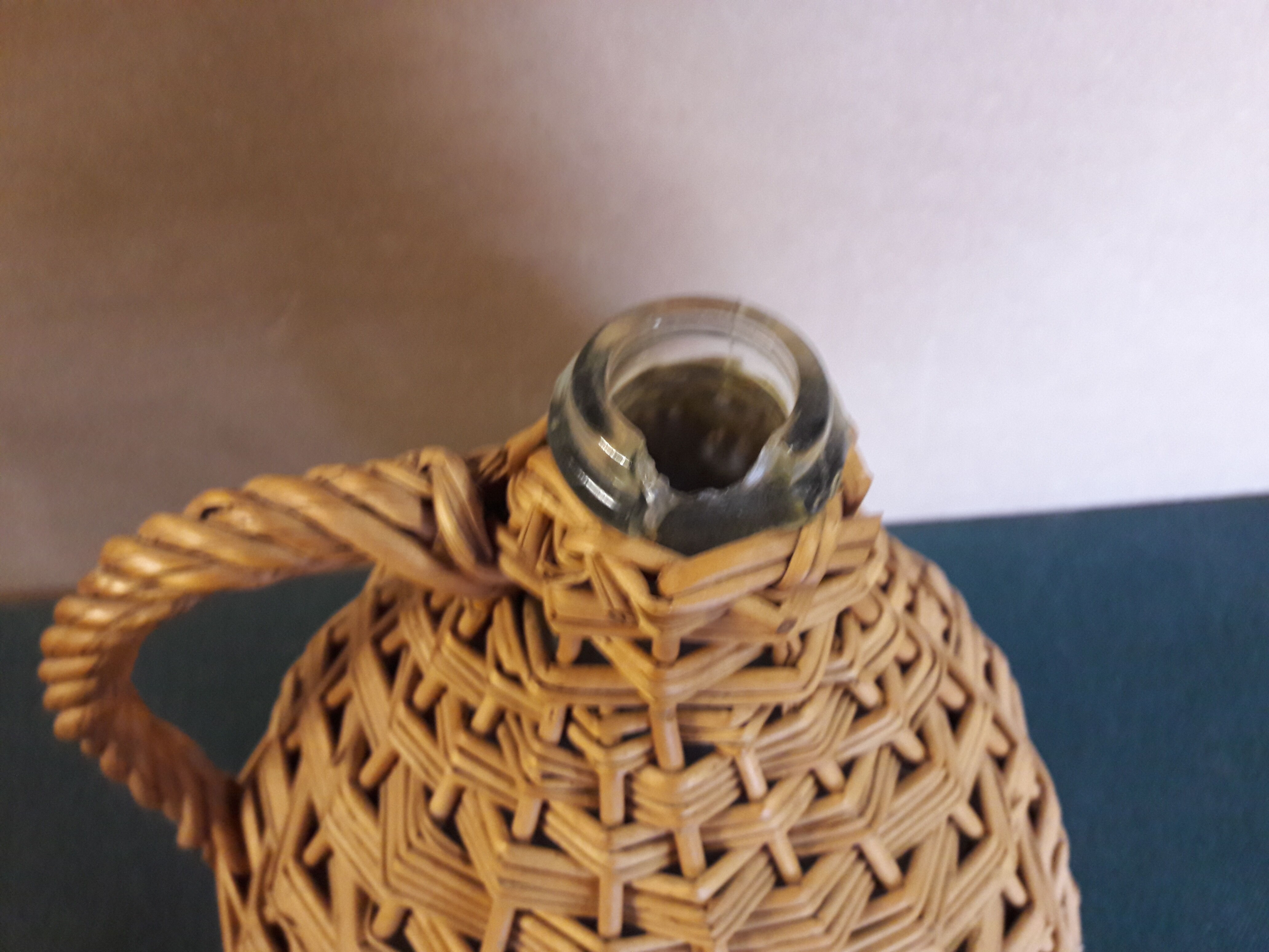 Lady Jeanne surrounded by wicker