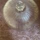 White glass bell. Floral patterns.