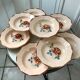 Set of 8 hollow plates Digoin Sarreguemines years 30-40