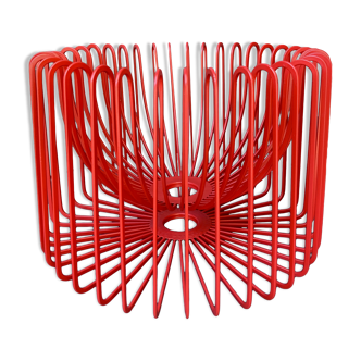 Coupe à fruit design metal rouge