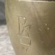 Timbale art déco monogrammé dorée