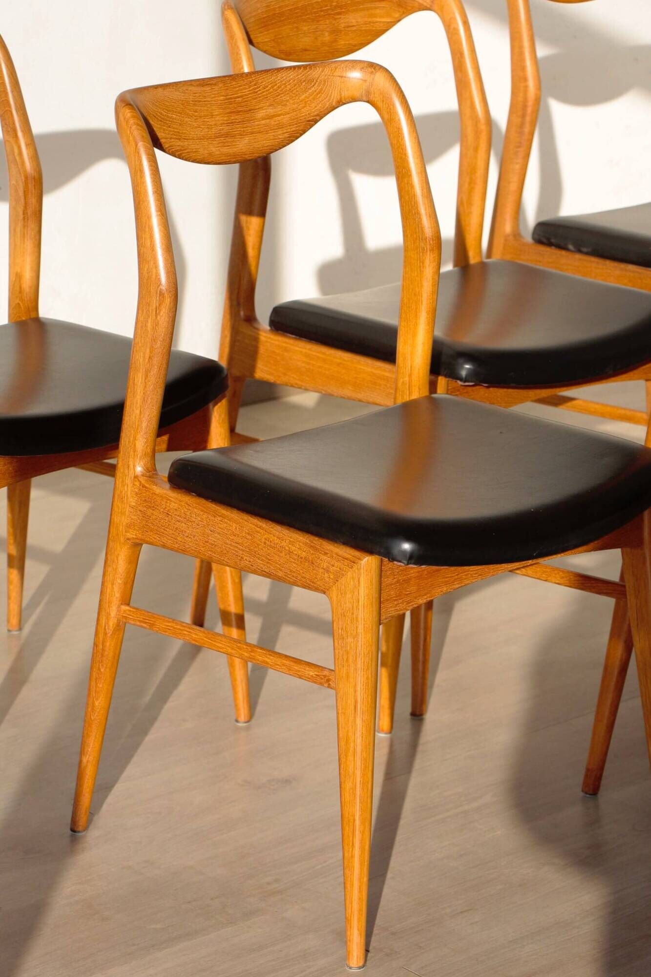 Set of 6 Vintage Scandinavian Teak Chairs – 1960s