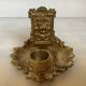 Candle holder rat of the cellar with match holder in bronze