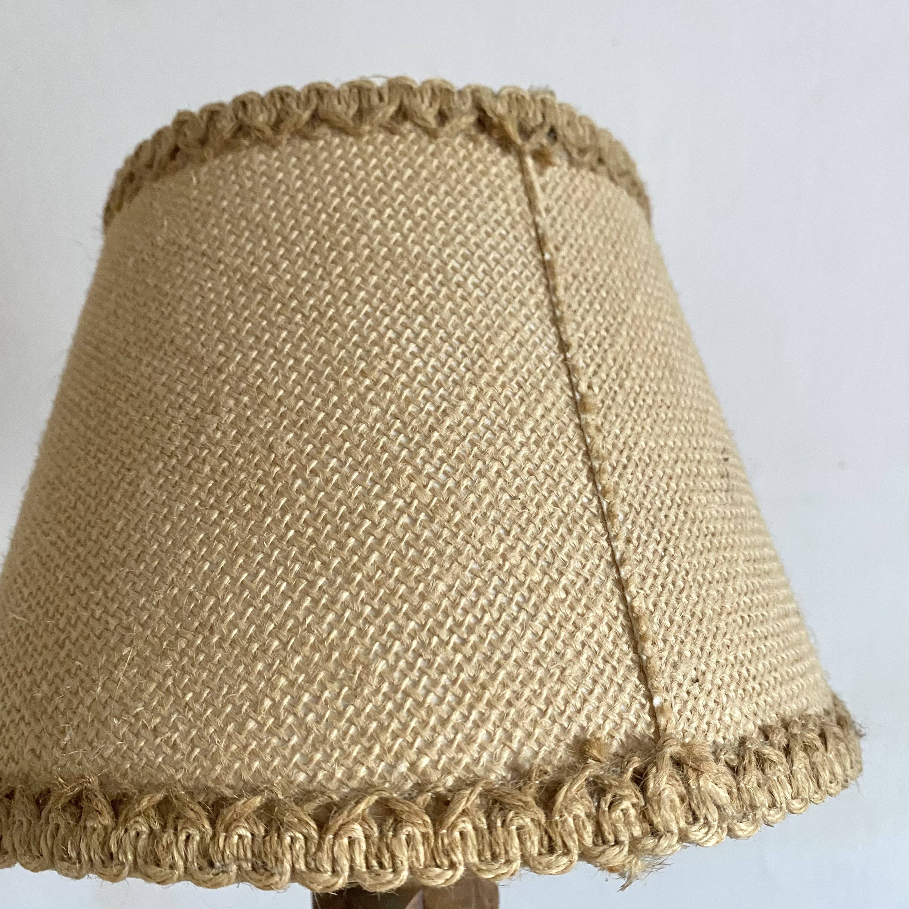 Charles Dudouyt style wooden lamp