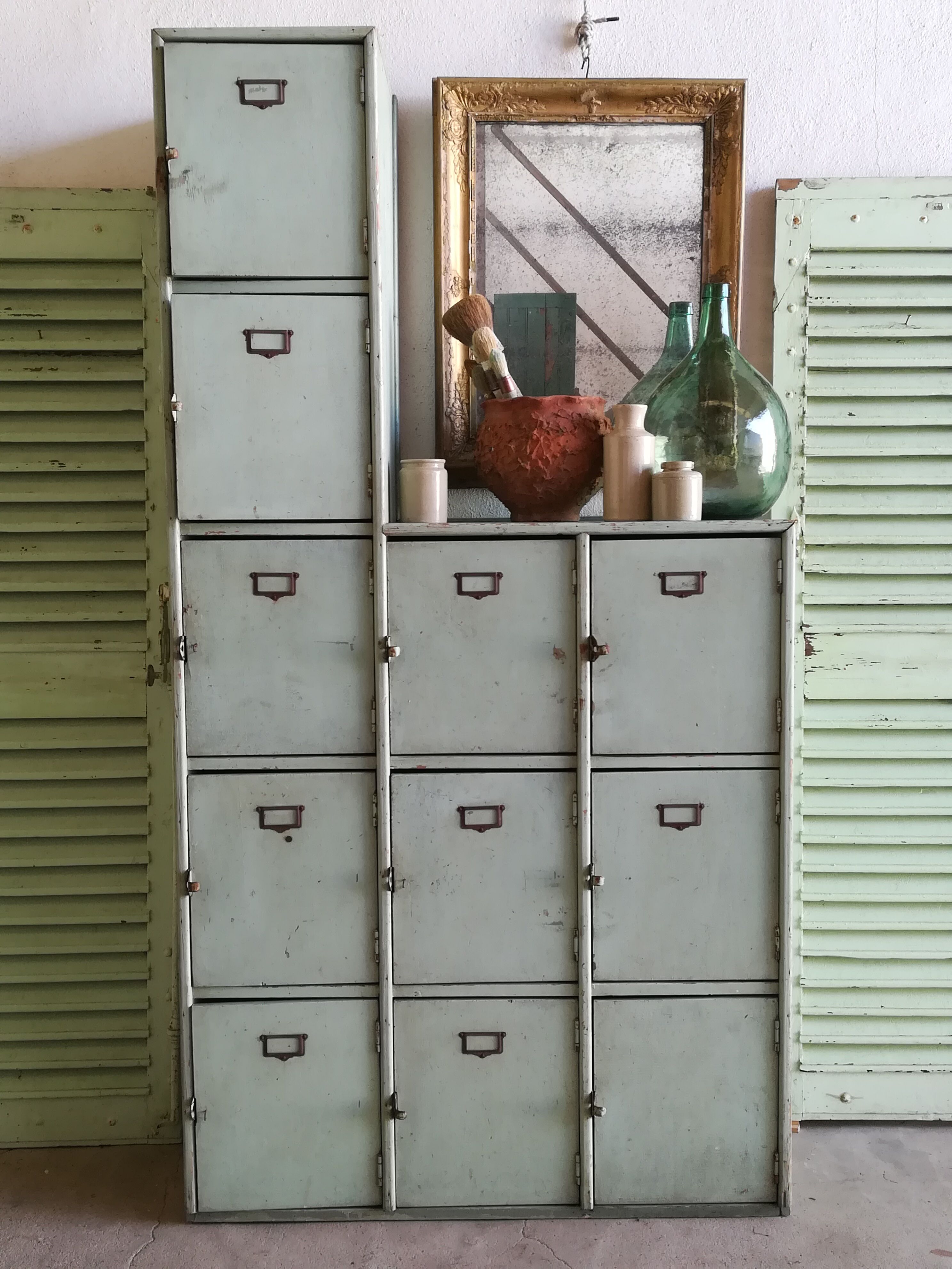 Furniture with lockers