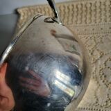 Silver-plated metal planter pot