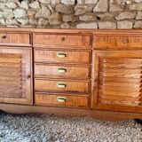 Low sideboard and jam cupboard set - solid wood