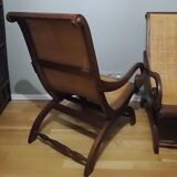 Deux fauteuils coloniaux planteurs